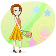 Fashion girl with pocket bag