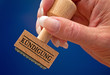 Kündigung - Stempel mit Hand