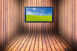 Foto: wide screen television in wooden room wide screen television in wooden room