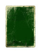 Grunge green card for st Patrick on the  white isolated backgrou