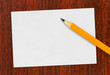 Paper card and pencil Paper card and pencil