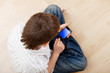 Child with smart phone