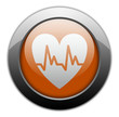 Orange Metallic Orb Button "Cardiology"