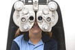 eye test with phoropter