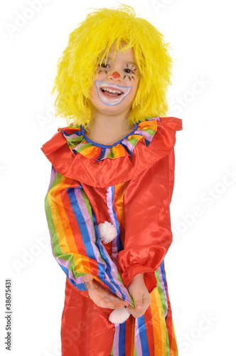 Foto: Kleines Mädchen im Clown-Kostüm Kleines Mädchen im Clown-Kostüm