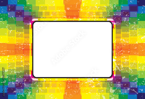 Vektor: Colorful boxes with grunge background Colorful boxes with grunge background