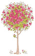Abstract heart tree