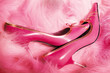 pink shoes