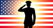 A american soldier saluting