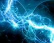Blue fantasy fractal lightning