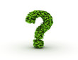 Question mark symbol from leaves