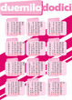 Calendario 2012 magenta Calendario 2012 magenta