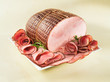 Ham on a plate