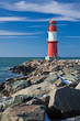 Die Ostmole in Warnemünde im Winter.