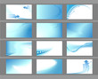 Vector: 12 business cards set 12 business cards set