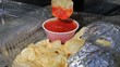 Potato Chip Dipped In Red Sauce 5 Times Potato Chip Dipped In Red Sauce 5 Times