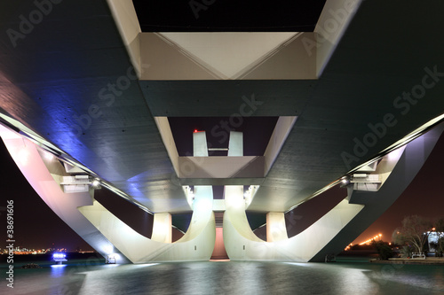 Photo: Sheikh Zayed Bridge at night, Abu Dhabi, UAE Sheikh Zayed Bridge at night, Abu Dhabi, UAE