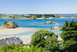 view on archipelago Brehat and Ile de Brehat in Brittany
