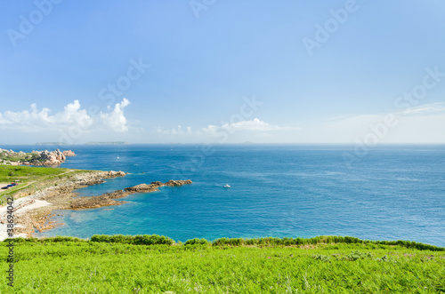 Photo: panorama of Cote D'Emeraude in Normandy, France panorama of Cote D'Emeraude in Normandy, France
