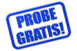 Stempel blau glas PROBE GRATIS
