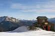 Little brick building on the top of the mountain