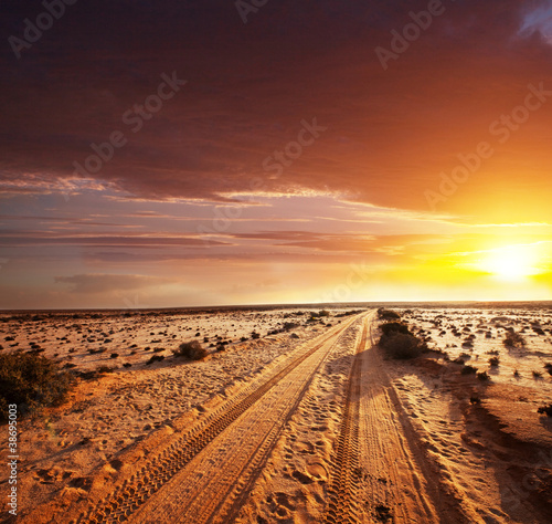 Photo: Road in desert Road in desert