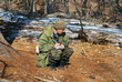 Zoologist in taiga 17