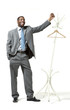 african man on white background african man on white background