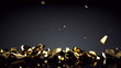 Falling and shattering golden euro sign