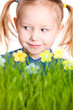Spring portrait of little girl