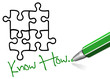Puzzle Know How mit Stift