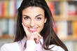 portrait of beautiful young woman  with attractive smile