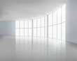 Empty white interior. Vector illustration.