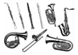 Brass and Woodwind musical instruments Brass and Woodwind musical instruments