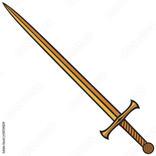 Vector: golden sword golden sword