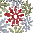 People Gears Work Together Teamwork for Success