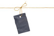 Leather label with bow