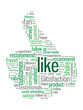 LIKE Tag Cloud (thumbs up recommend vote comment share button)