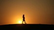 Video: Frau im Sonnenuntergang Frau im Sonnenuntergang