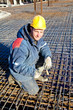 Industrial worker during construction works