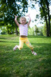 Foto: little girl jumping little girl jumping