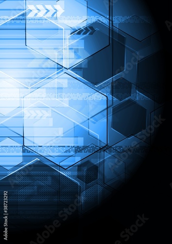Vector: Dark blue hi-tech design Dark blue hi-tech design