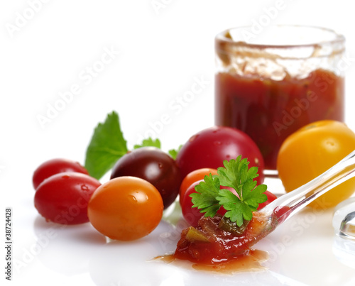 Photo: Salsa And Fresh Tomatoes Salsa And Fresh Tomatoes