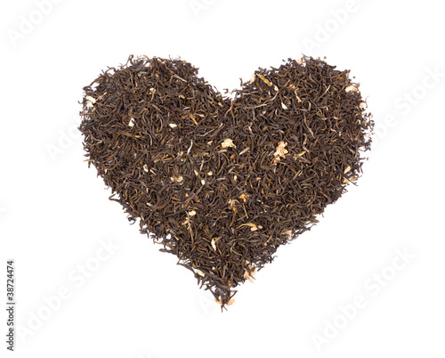 Foto: Heart Symbol Composed Of Green Tea. Ideal For REAL Tea Lovers Heart Symbol Composed Of Green Tea. Ideal For REAL Tea Lovers