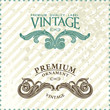 Two vintage styled premium quality ornate labels Two vintage styled premium quality ornate labels
