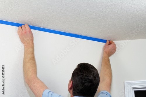 Photo: Applying Painter's Tape Applying Painter's Tape