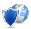 Globe and shield