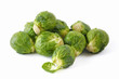 Brussels sprouts on white background