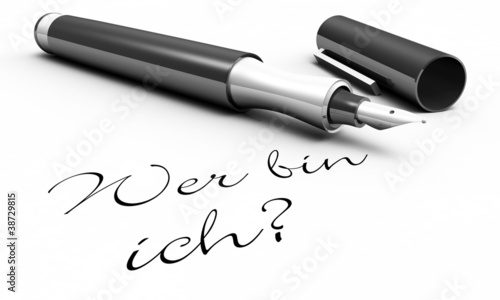 Illustration: Wer bin ich? - Stift Konzept Wer bin ich? - Stift Konzept