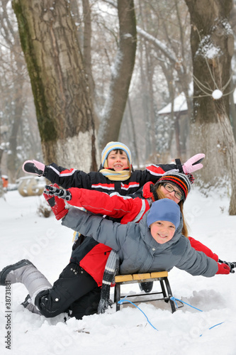 Photo: kids sliding kids sliding